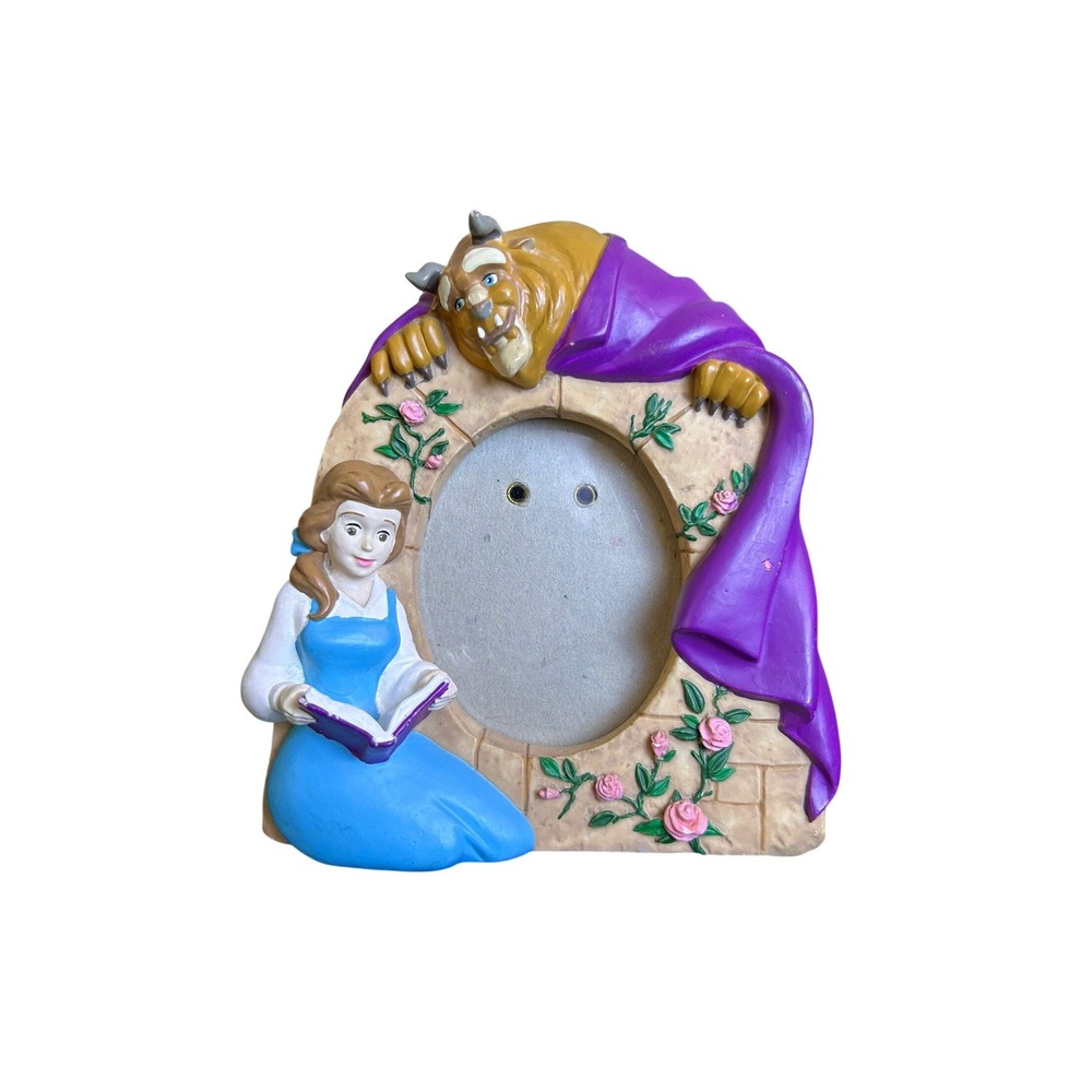 Disney Beauty and the Beast Belle Resin Picture Frame 6 Inch Vintage Style